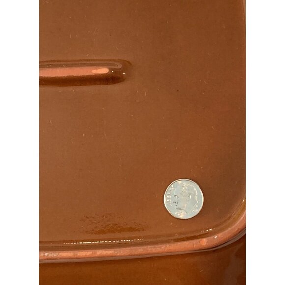 Red Plate Apple and Pear Texture Outline Design Serving Pottery 11 in X 11 in - Picture 8 of 11